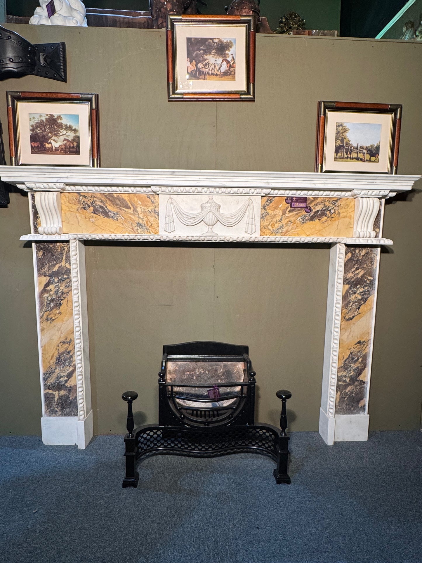 Sienna Marble Fireplace