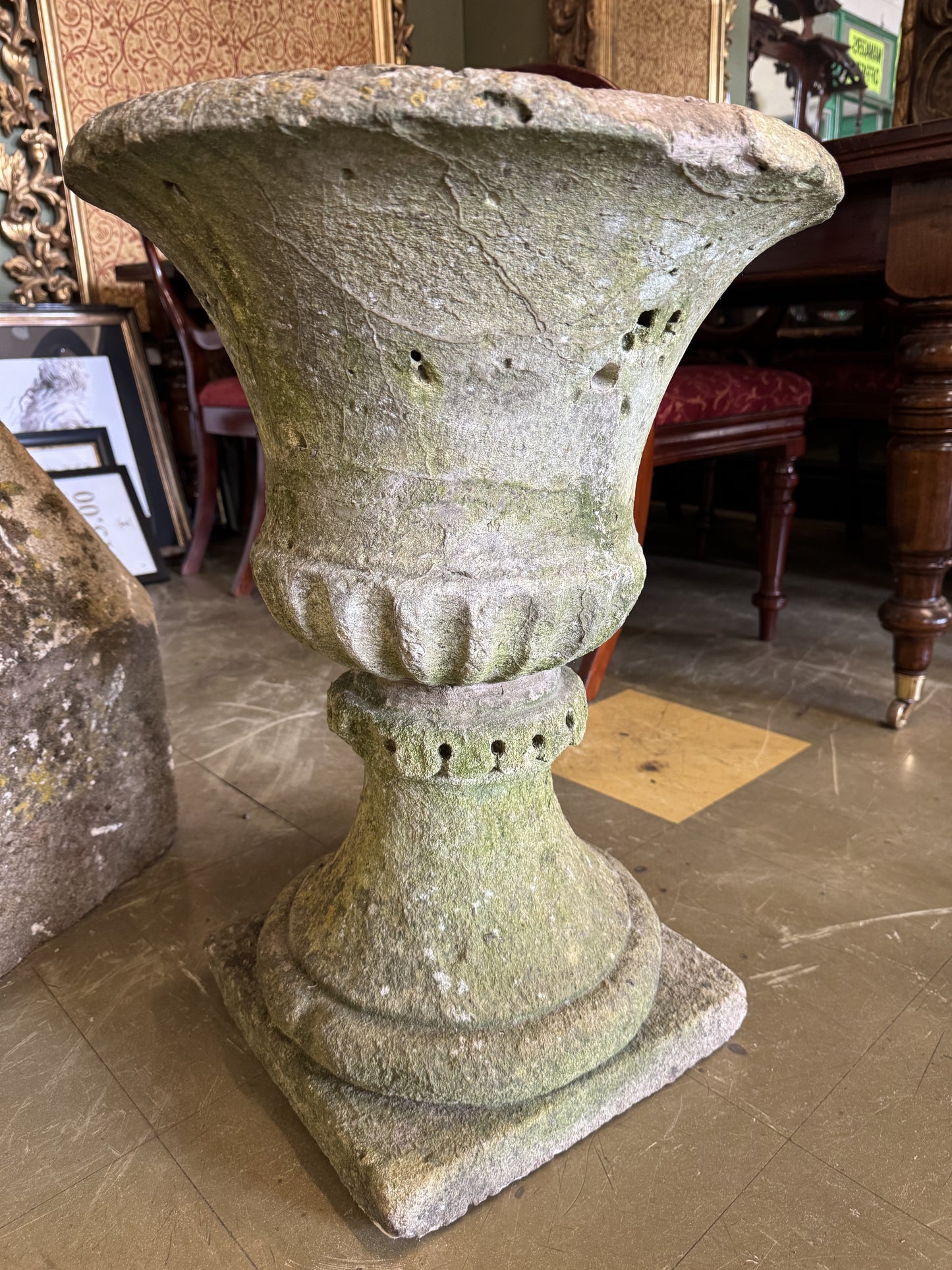Antique Stone Garden Urn
