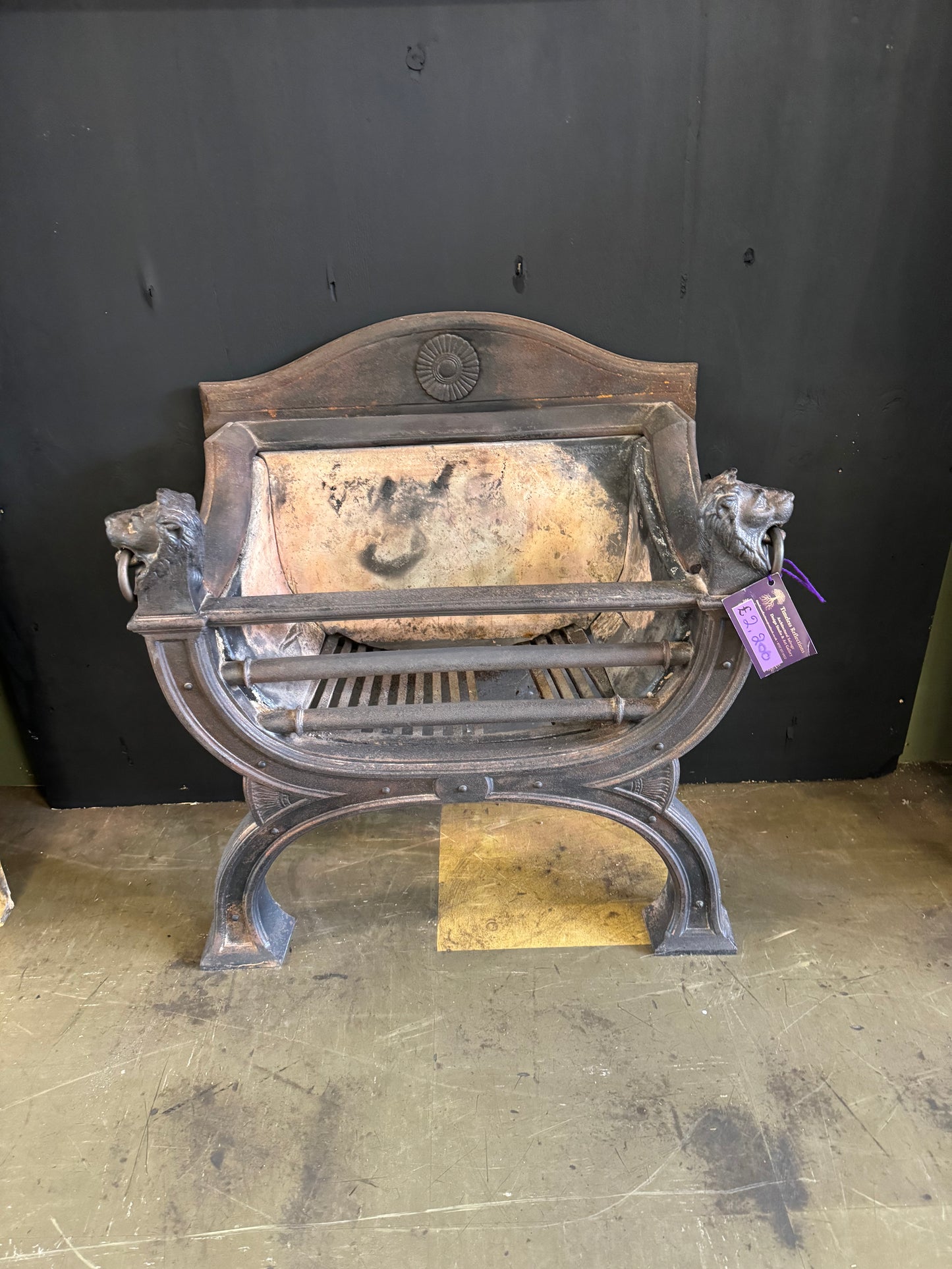 Lionhead Fireplace Grate