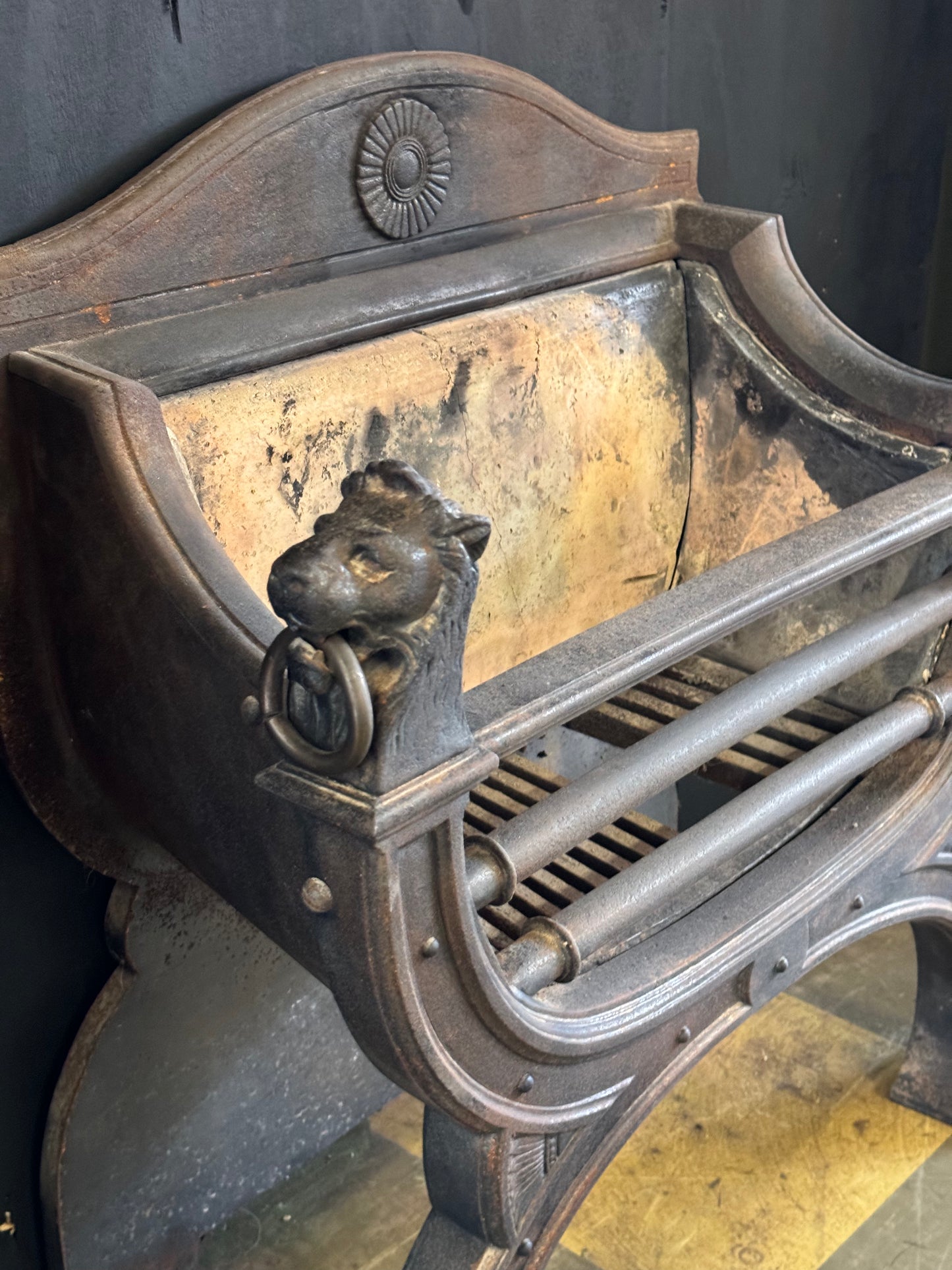 Lionhead Fireplace Grate