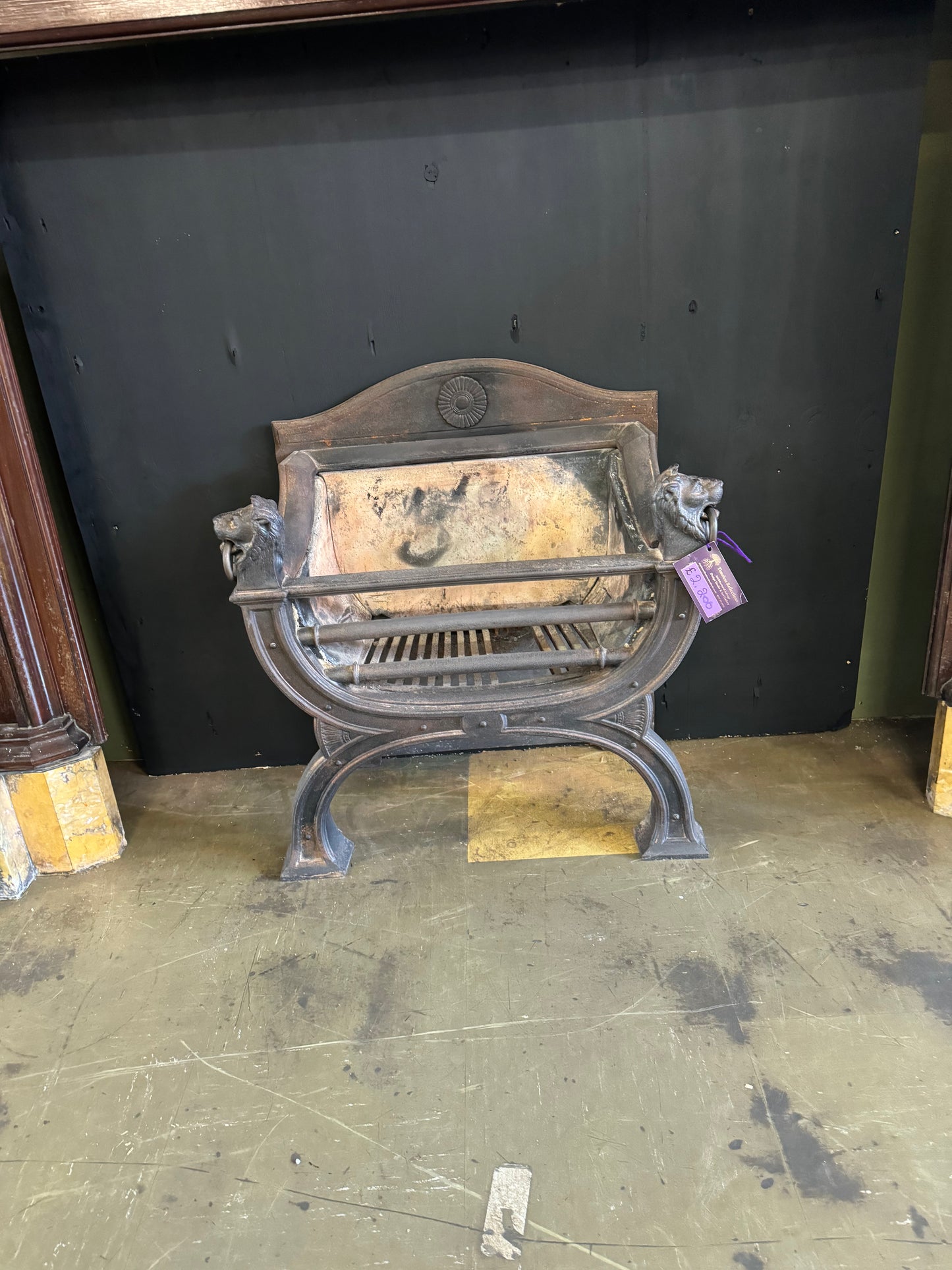 Lionhead Fireplace Grate