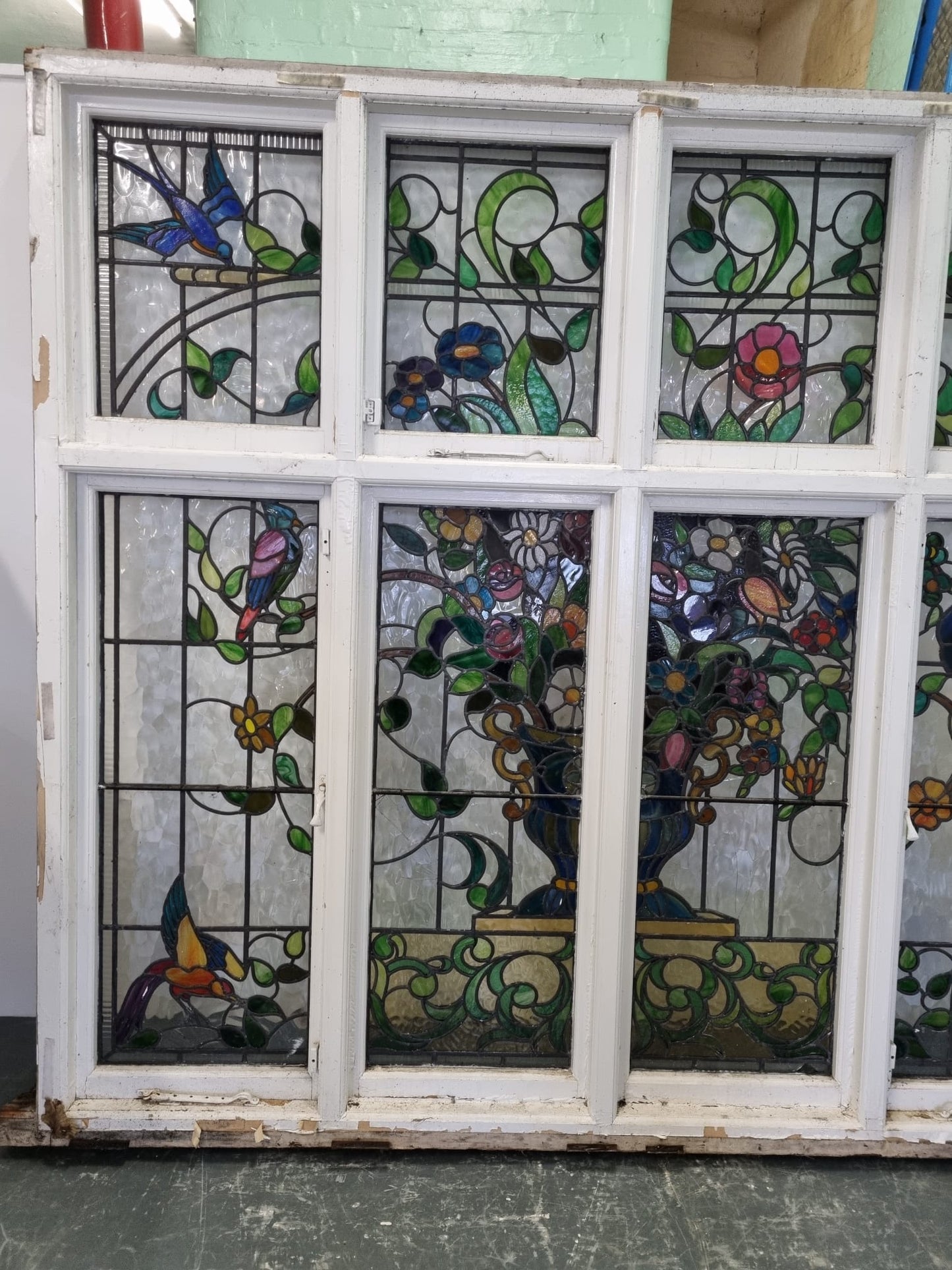 Arts and Crafts Stained Glass Window