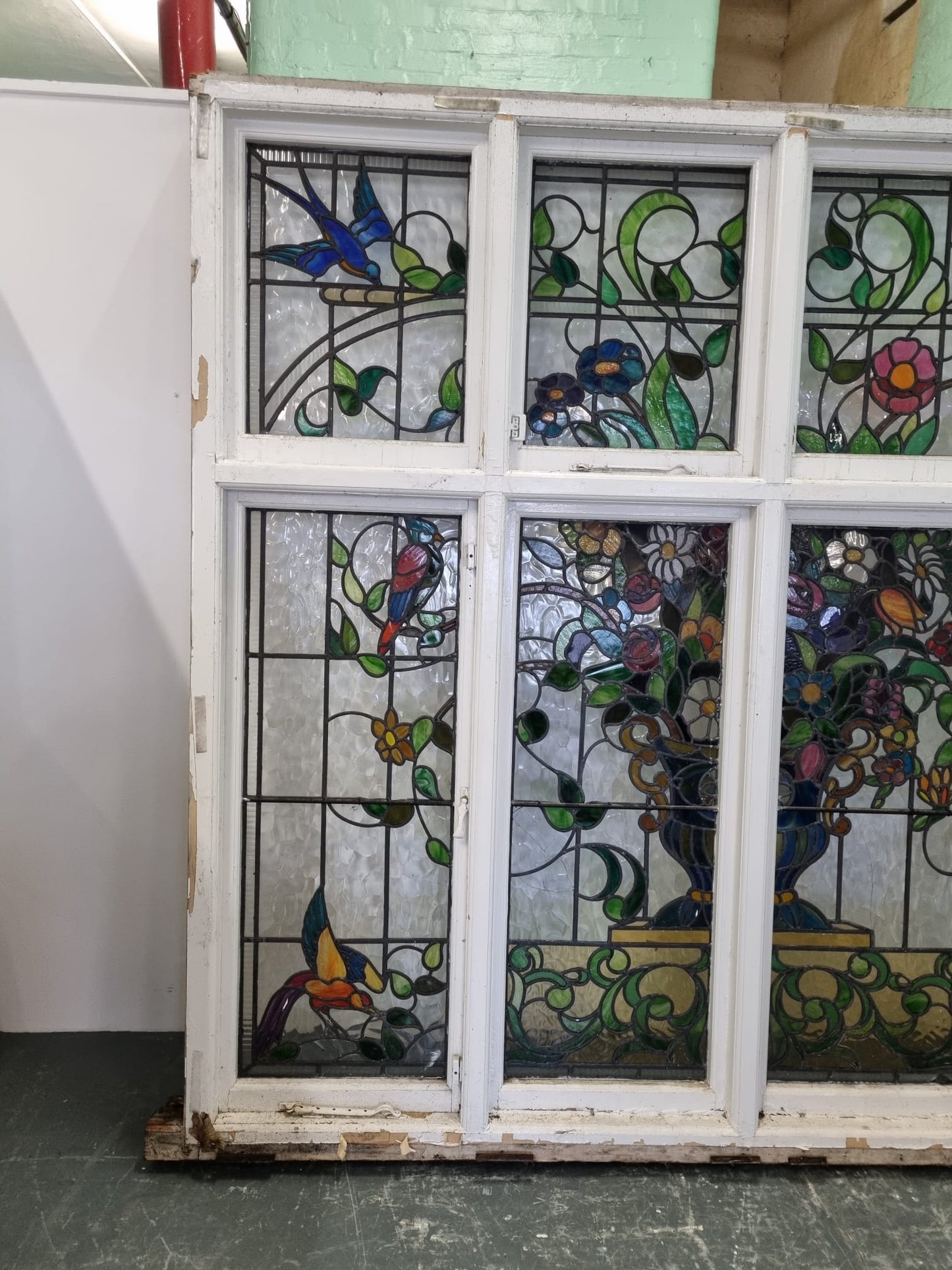 Arts and Crafts Stained Glass Window