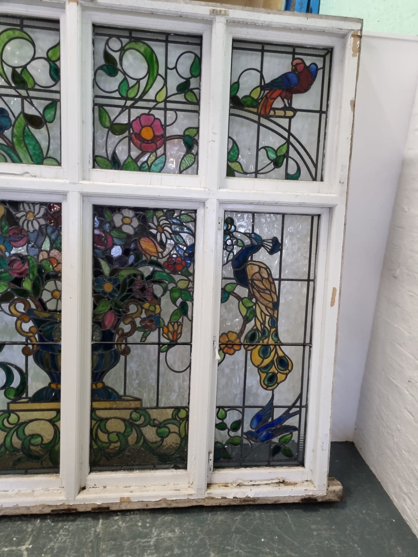 Arts and Crafts Stained Glass Window