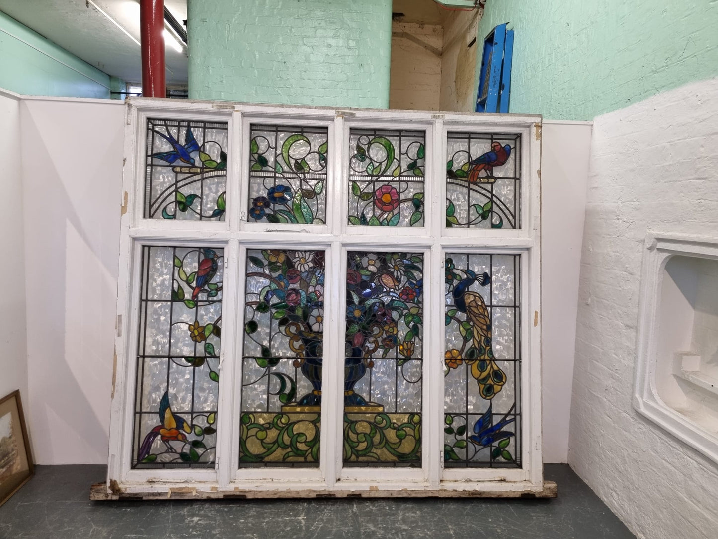Arts and Crafts Stained Glass Window