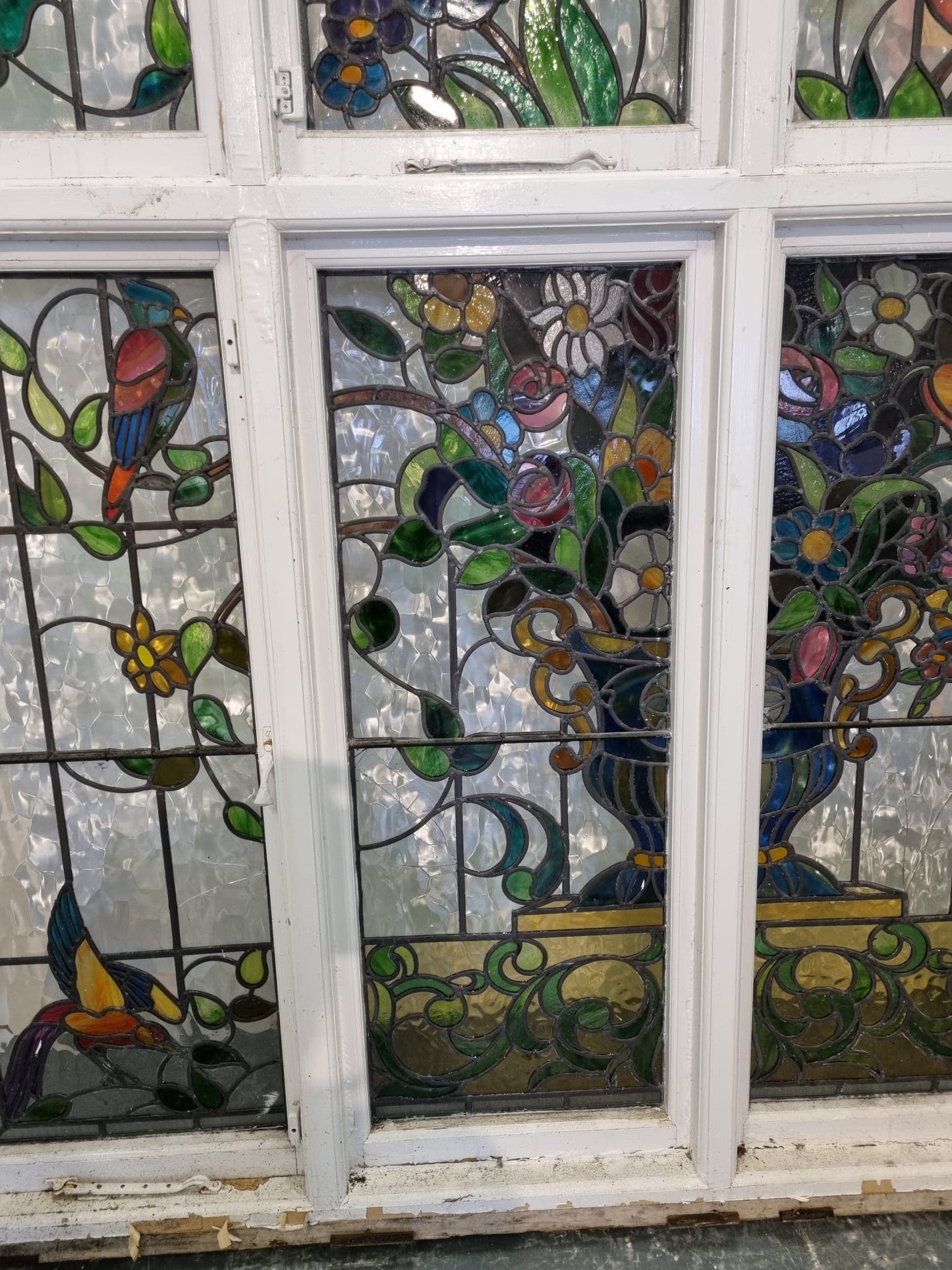 Arts and Crafts Stained Glass Window
