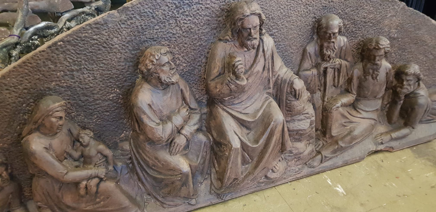 Carved Scene of Christ with Disciples