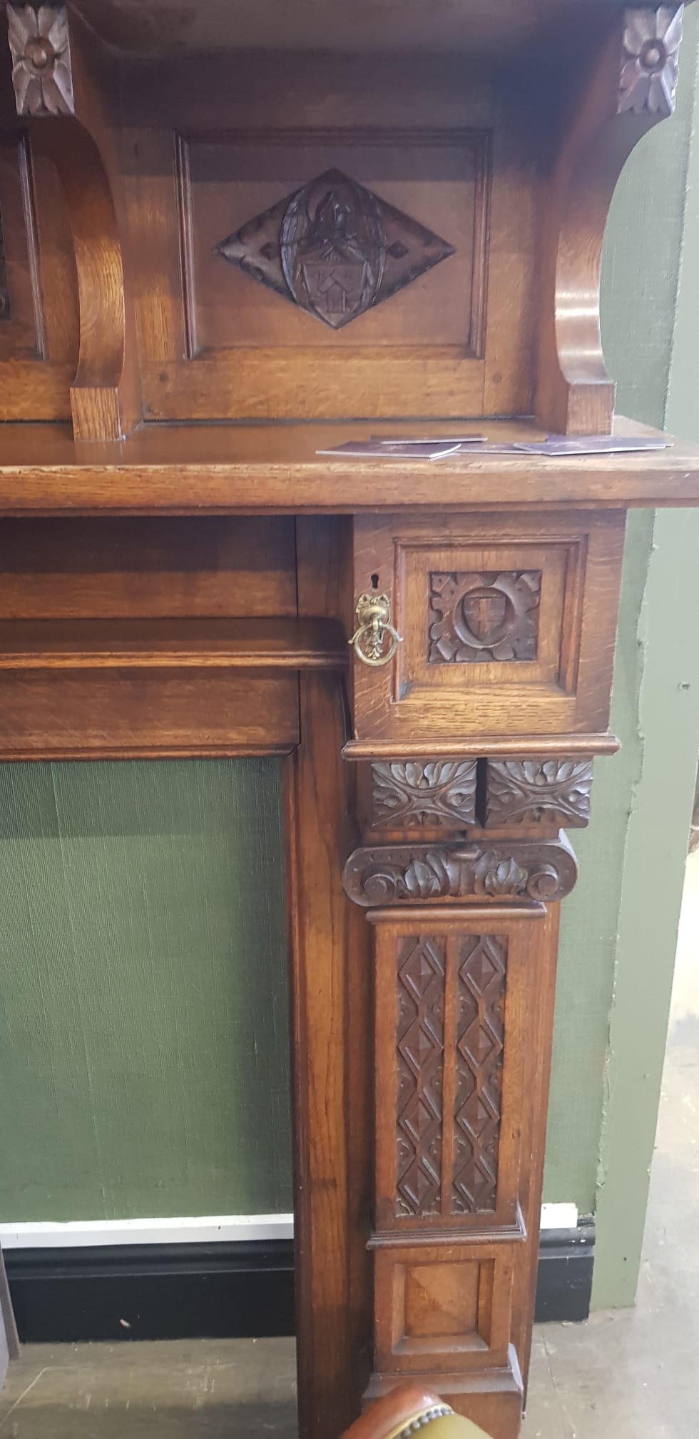 Exquisite Hand-Carved Fireplace by Harry Percy Jackson