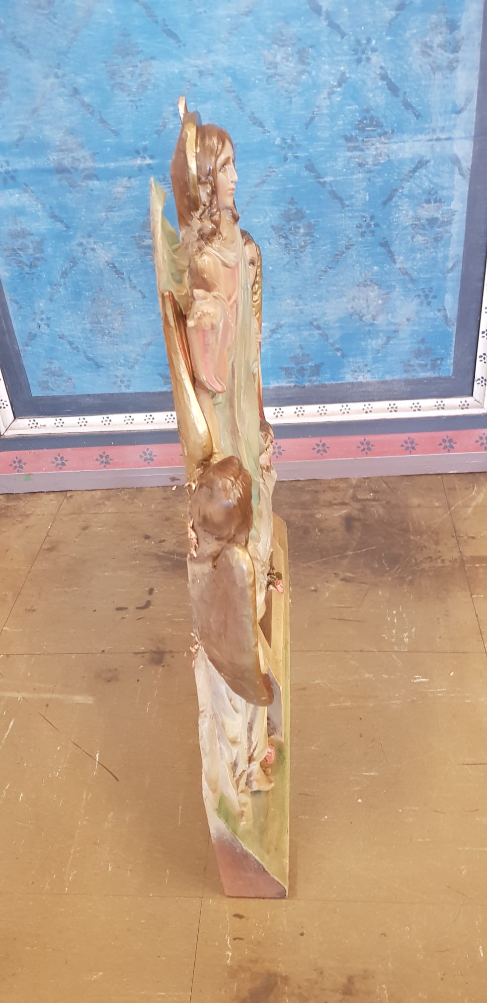 Hand-Carved Station of the Cross Panel